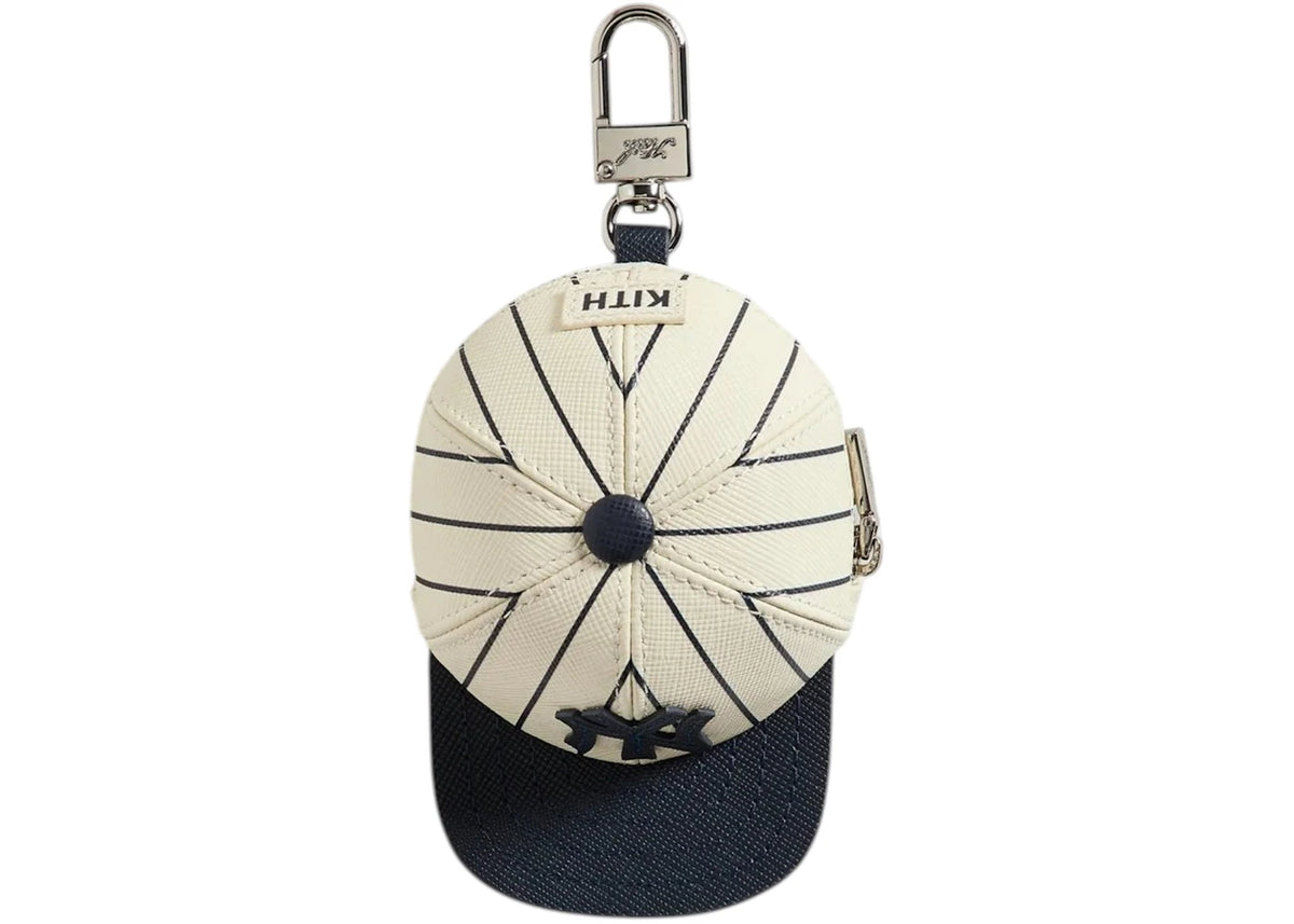 Kith x New York Yankees Baseball Cap Leather Pouch Sandrift -1