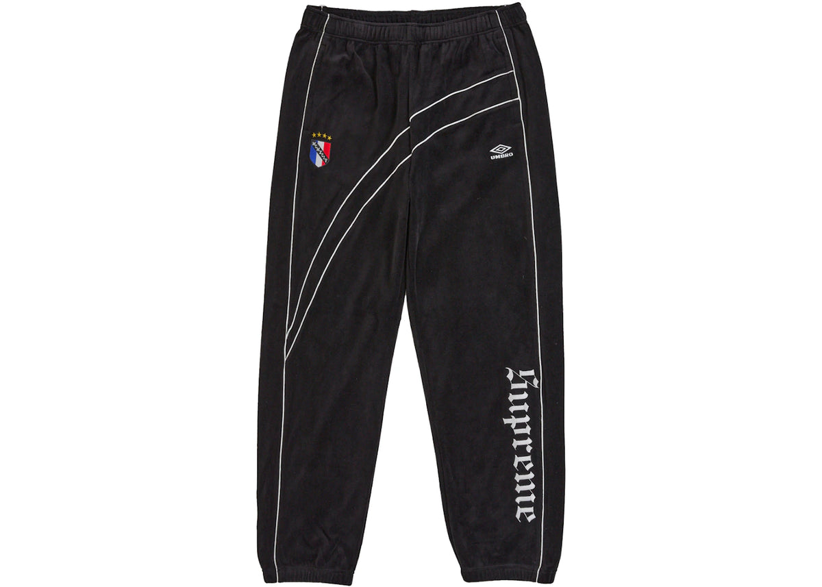 Supreme Umbro Velour Track Pant Black -1