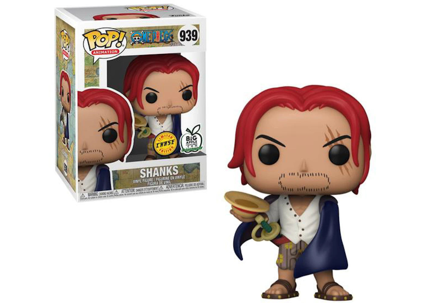 Funko Pop! Animation One Piece Shanks Chase Big Apple Collectibles Exclusive Figure #939 -1