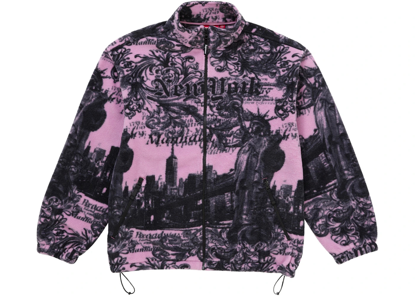 Supreme New York Fleece Jacket Pink -1