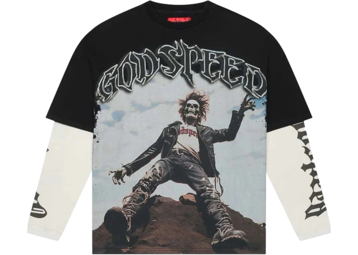 Godspeed Rocker Thermal Layered T-shirt Black Wash -1