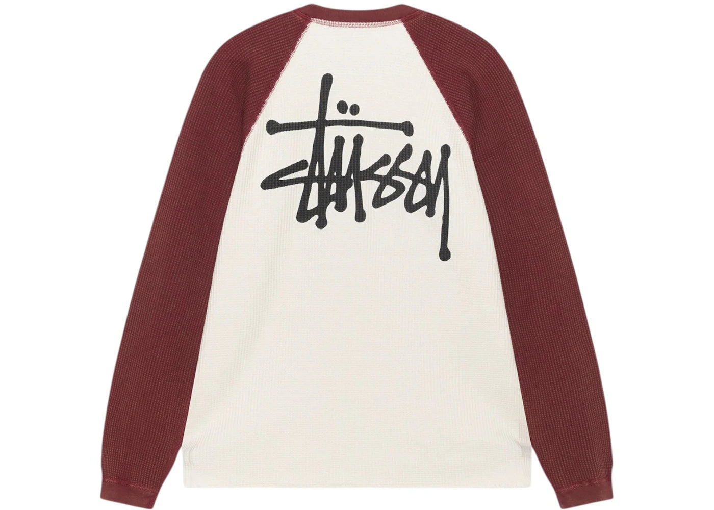 Stussy Thermal 2 Tone Raglan Shirt White -1