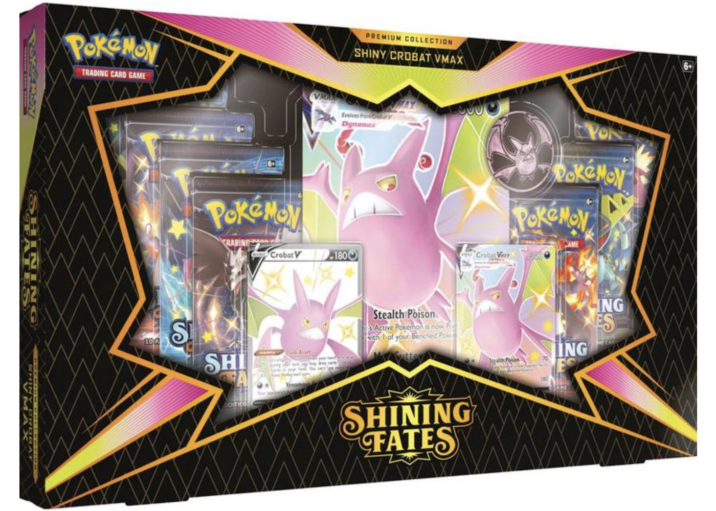 Pokémon TCG Sword & Shield Shining Fates Shiny Crobat VMAX Premium Collection -1