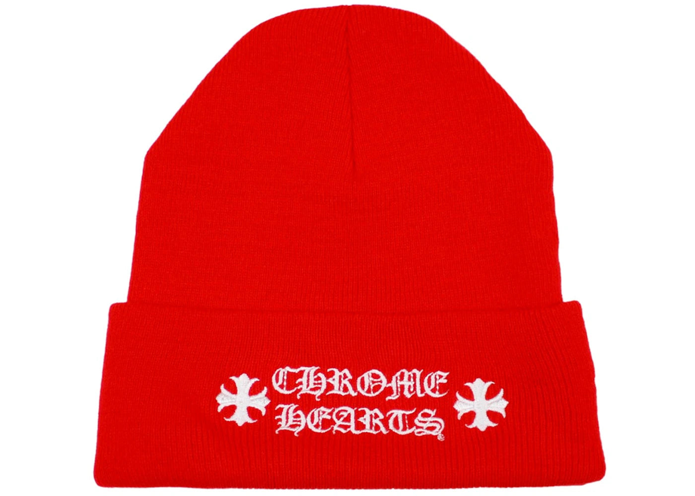 Chrome Hearts Logo Beanie Red -1