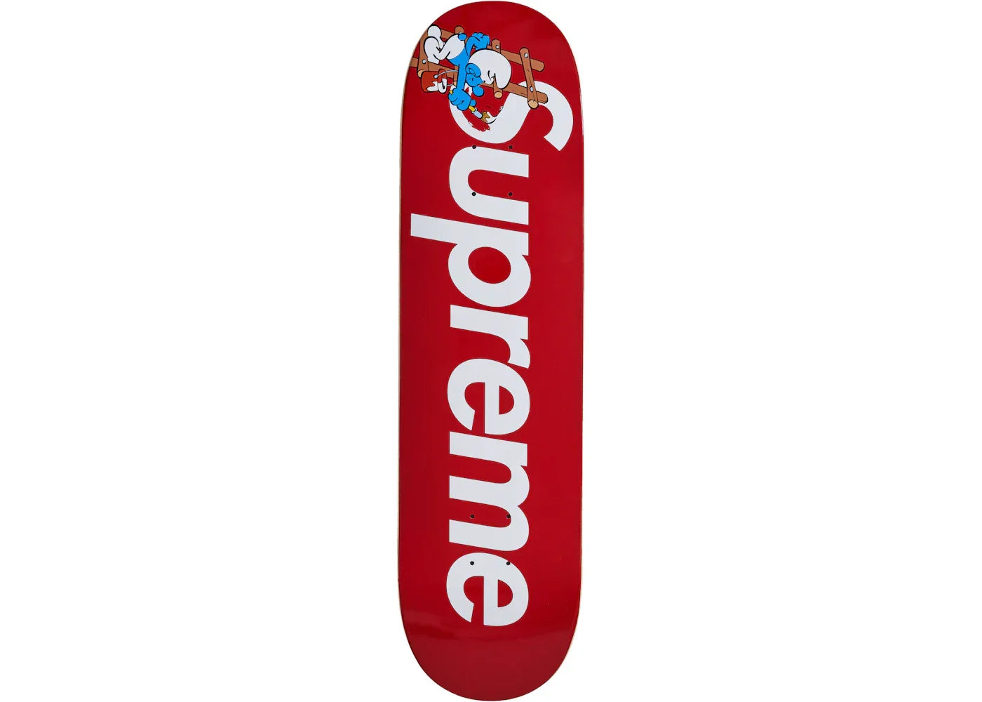 Supreme Smurfs Skateboard Red-1