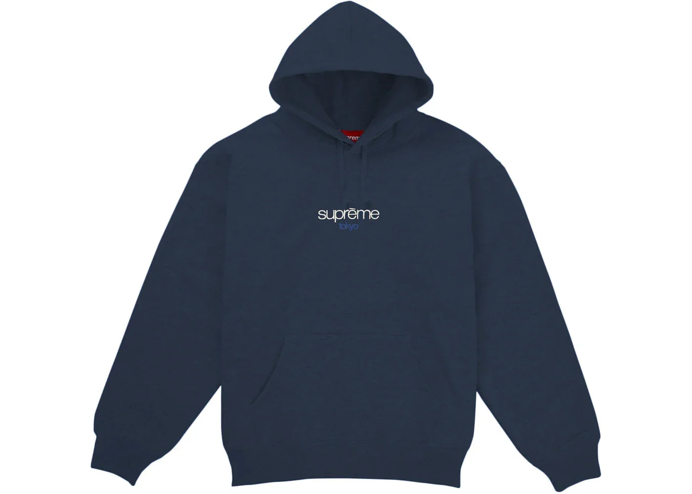 Supreme Classic Logo Shop Tokyo Hooded Sweatshirt Navy -1