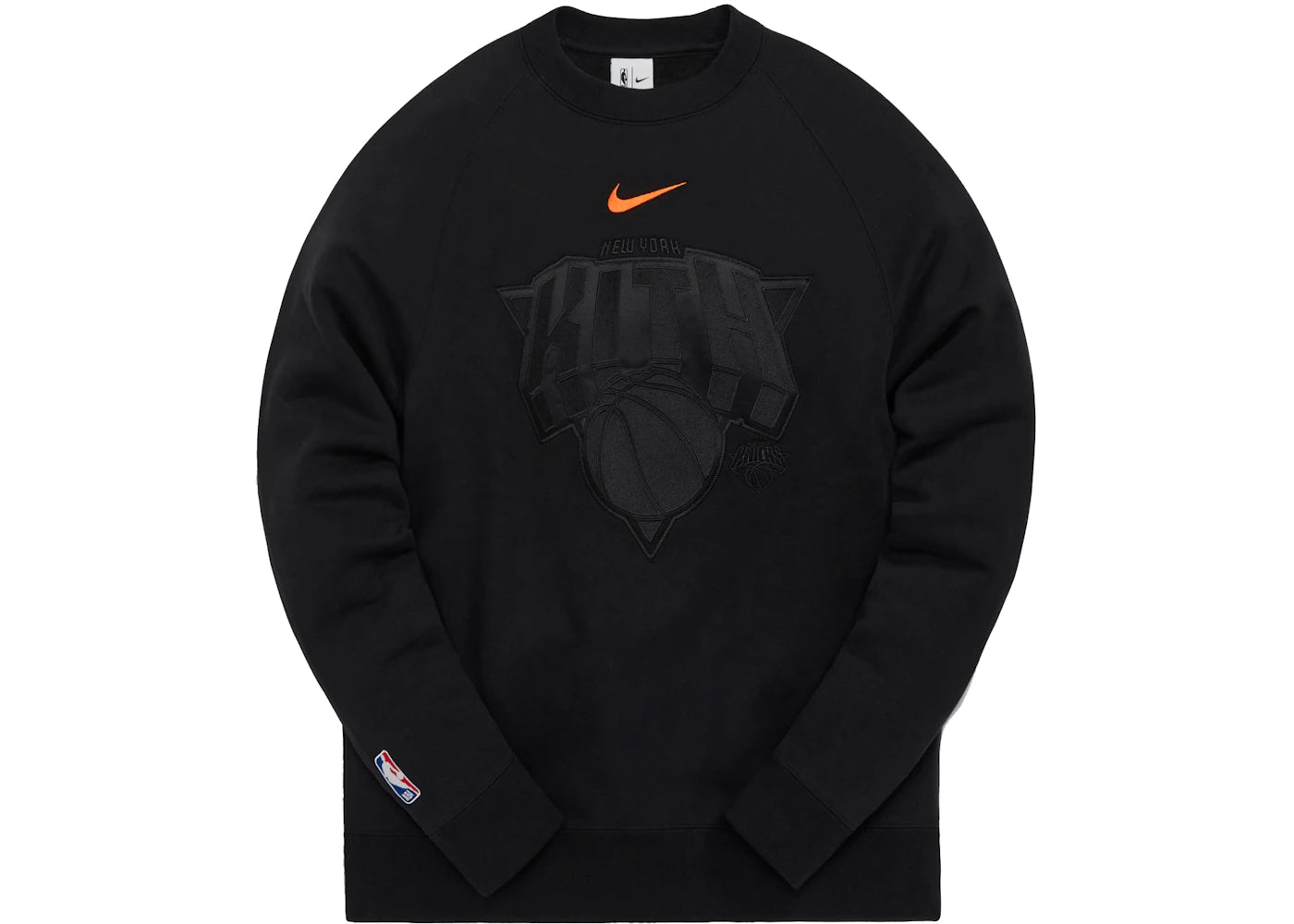 Kith Nike for New York Knicks Fleece Crewneck (FW21) Black -1