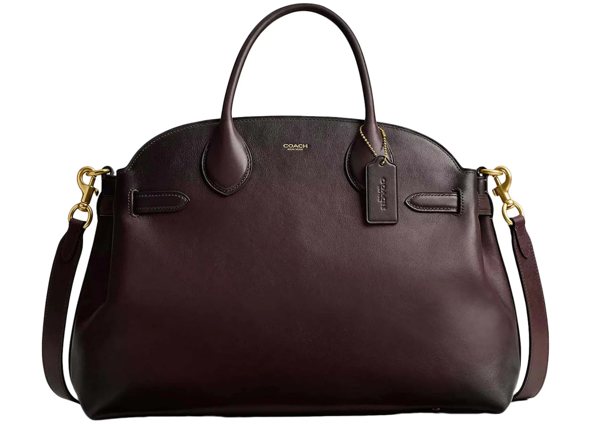 Coach Soft Empire Carryall Bag 40 Brass/Merlot -1