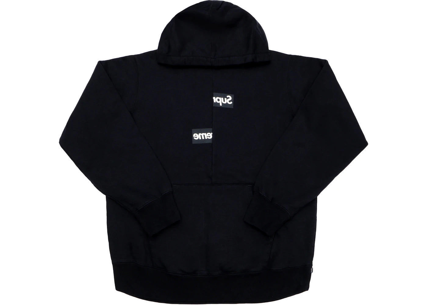 Supreme Comme des Garcons SHIRT Split Box Logo Hooded Sweatshirt Black -1
