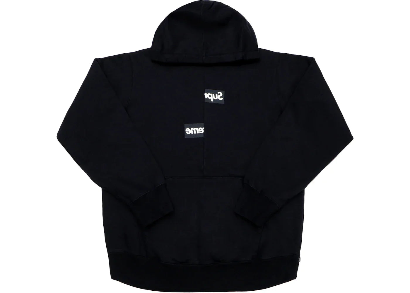 Supreme Comme des Garcons SHIRT Split Box Logo Hooded Sweatshirt Black -1