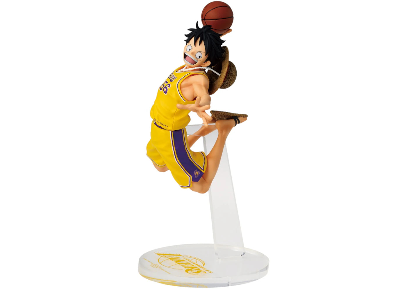 Banpresto One Piece x Nba Master Stars Piece The Monkey.d.luffy Figure Los Angeles Lakers -1