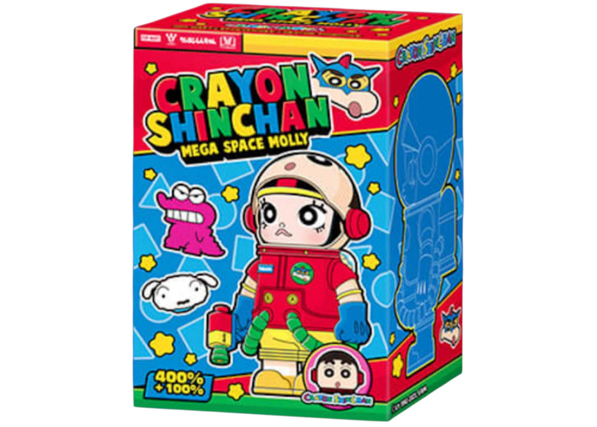 Pop Mart Mega Space Molly Crayon Shinchan Blind Box 100% & 400% Set -1