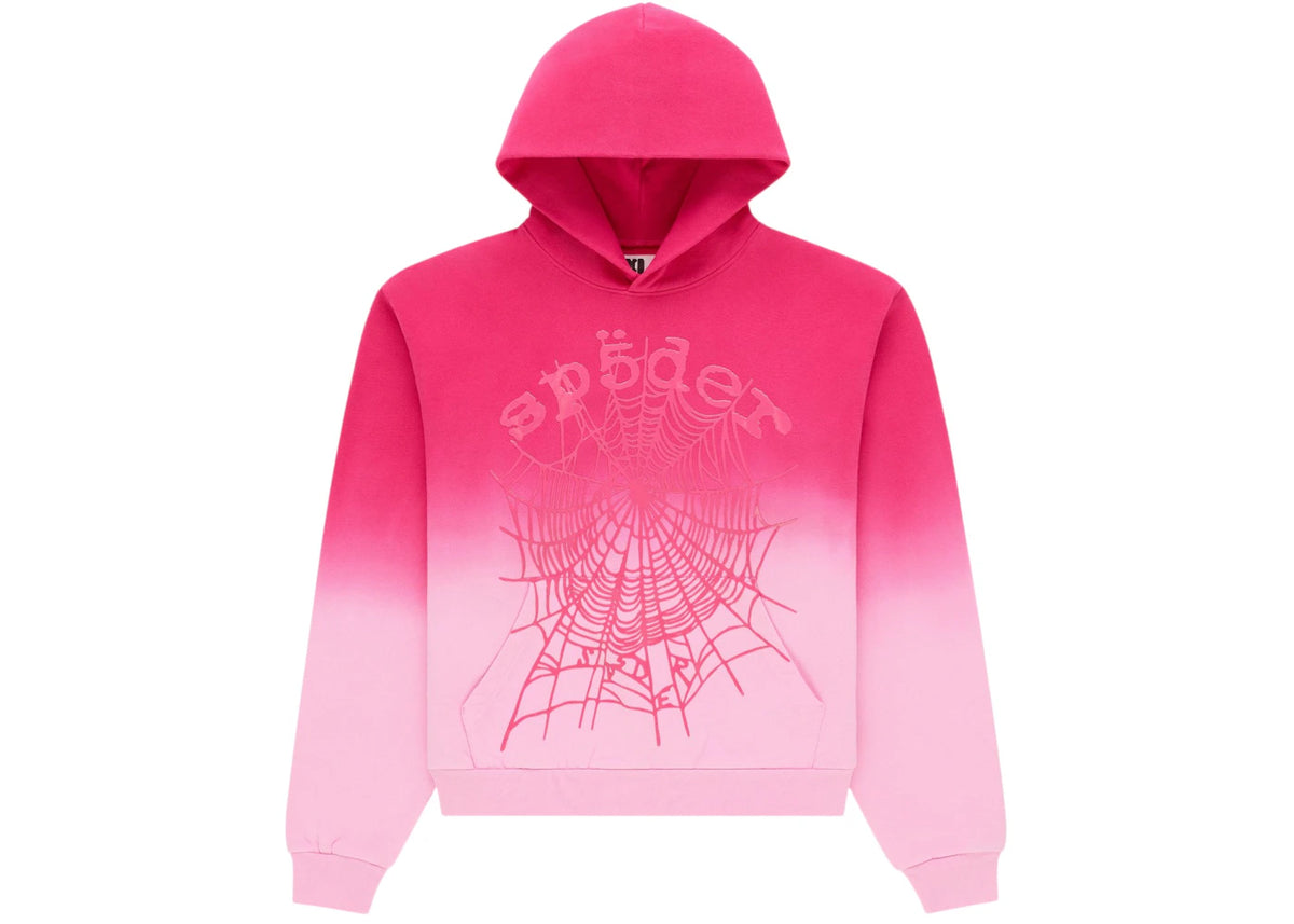 Sp5der OG Web Ombre Hoodie Pink -1