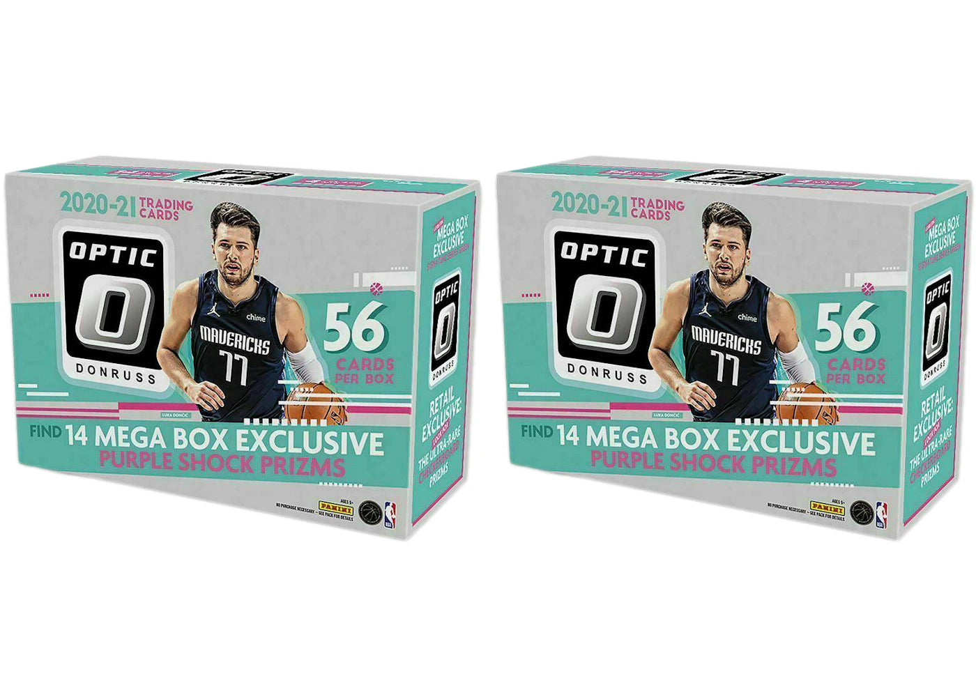 2020-21 Panini Donruss Optic Basketball Mega Box (Purple Shock Prizms) 2x Lot -1