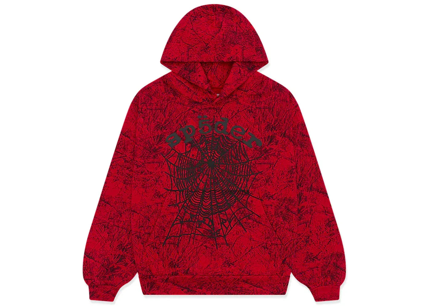 Sp5der OG Tree Camo Hoodie Red -1