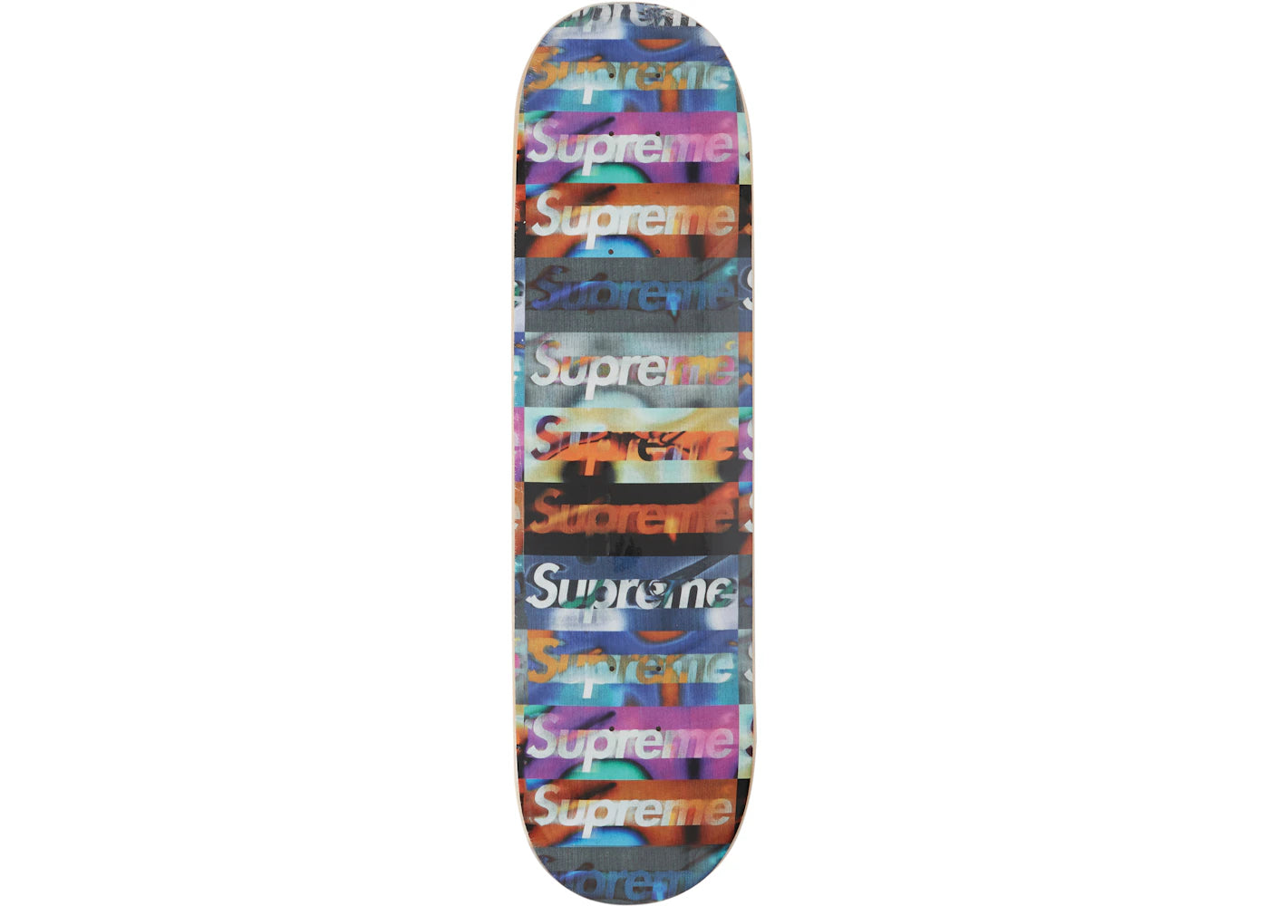 Supreme Distorted Logo Skateboard Deck Black -1