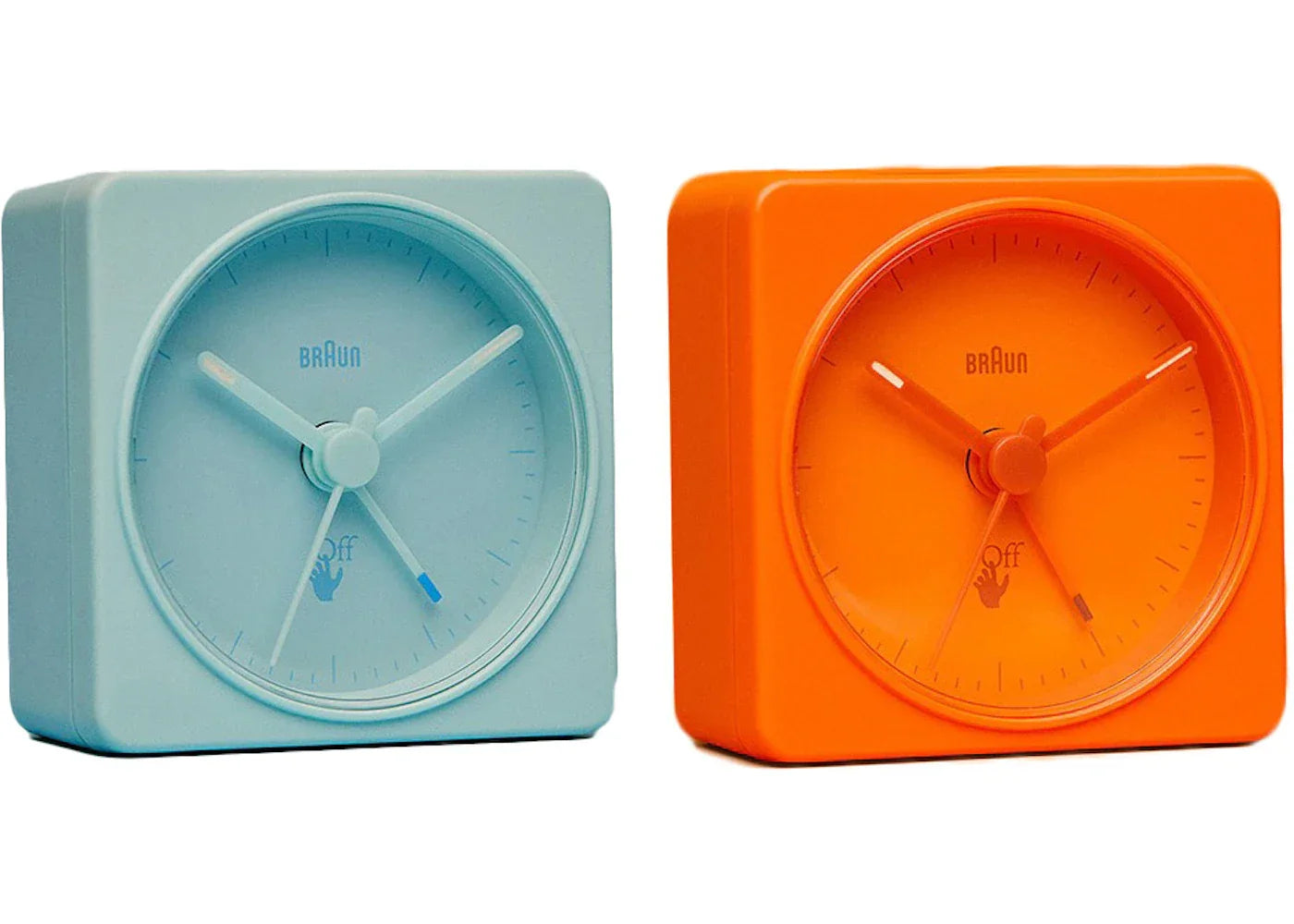 Virgil Abloh Braun Off-White Alarm Clock Set Pale Blue/Orange -1