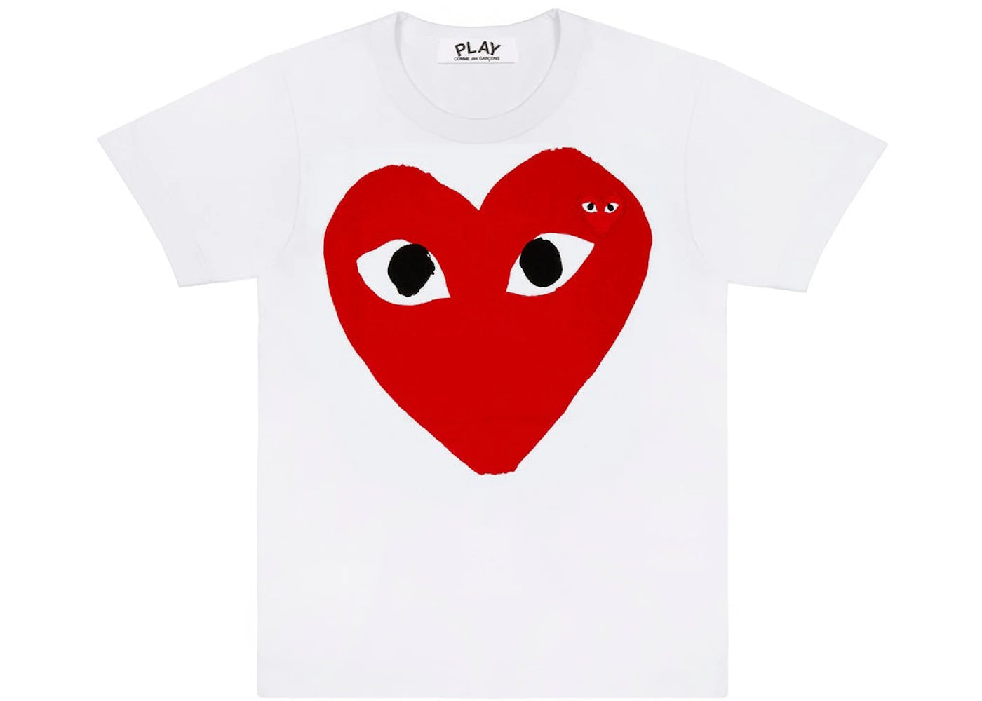Comme des Garcons Play Red Heart Emblem T-shirt White -1