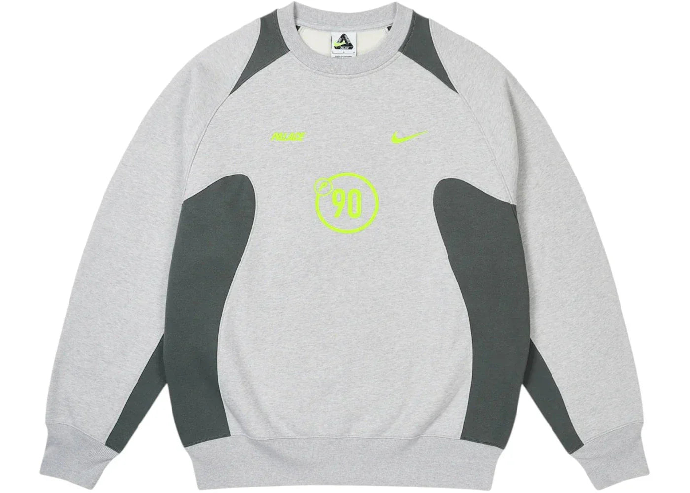 Palace x Nike Total P90 Crew Grey Marl -1