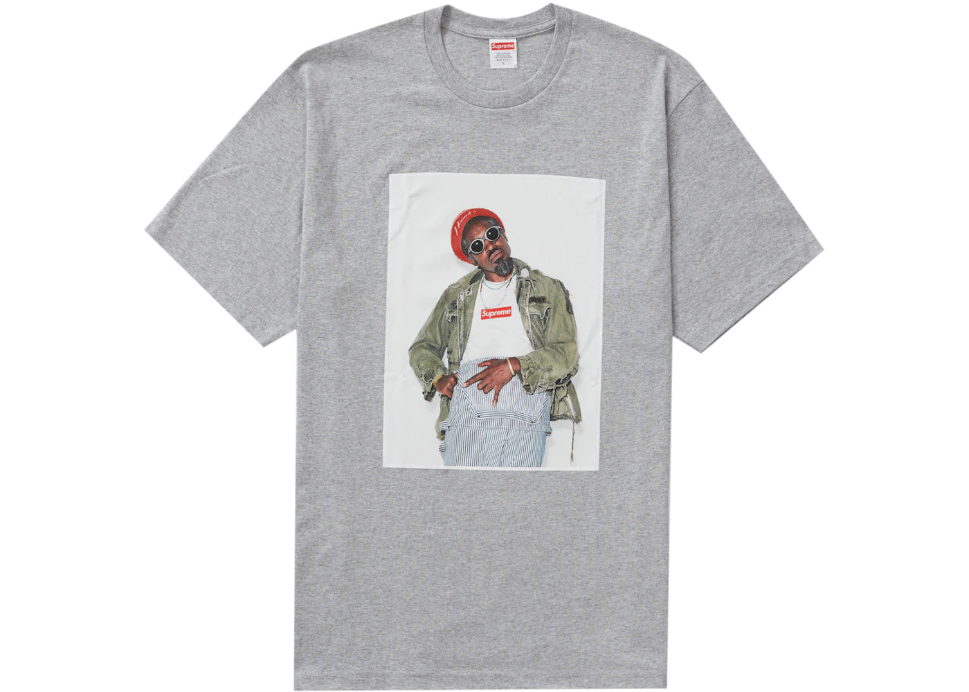 Supreme André 3000 Tee Heather Grey -1