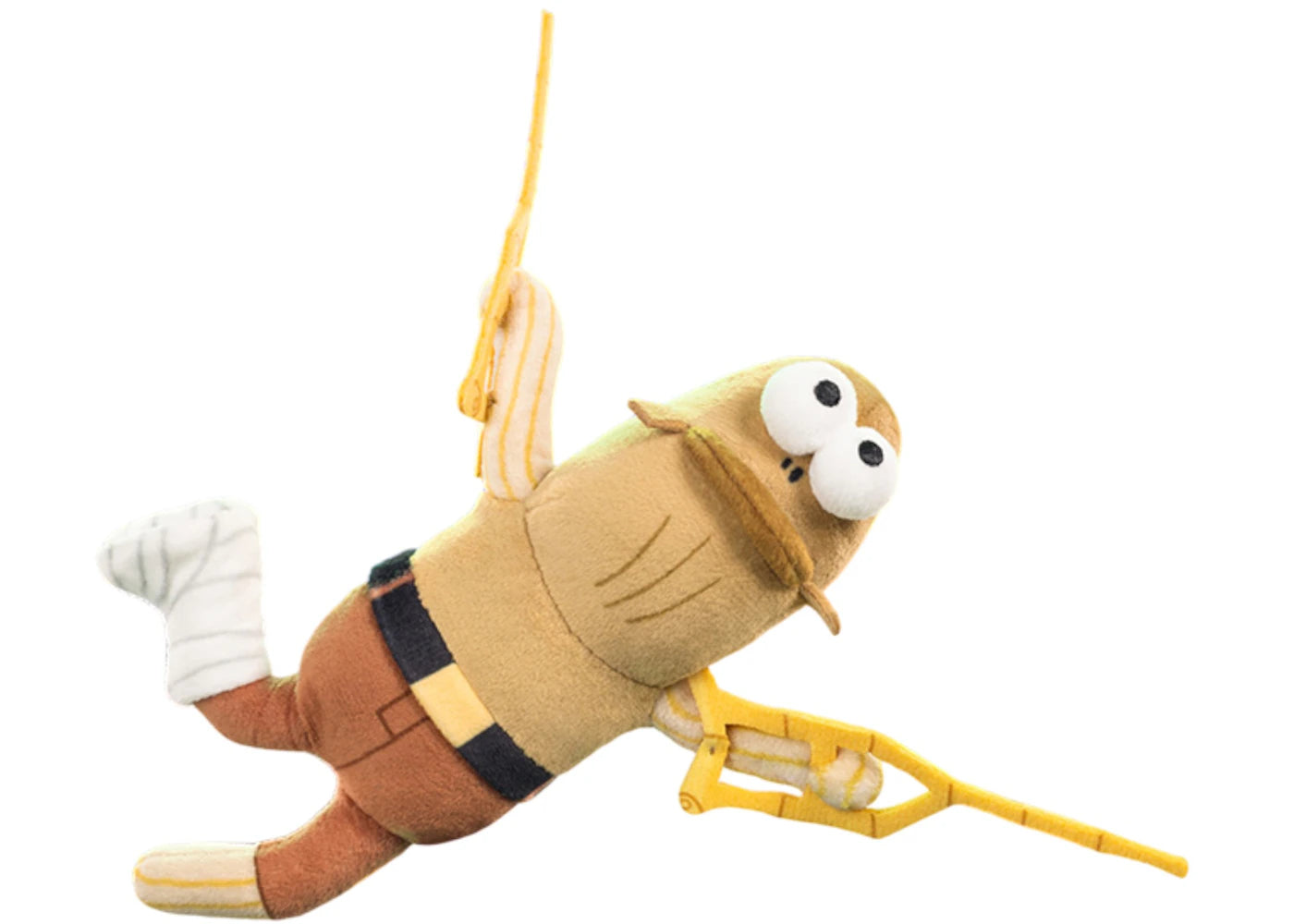 Pop Mart Gong Spongebob Squarepants Residents of Bikini Bottom Whimsical Part 2 Crutch Fish Plush -1