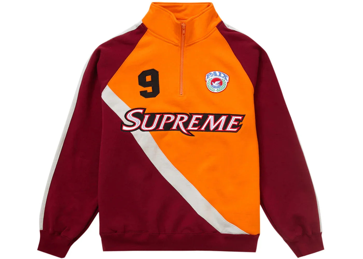 Supreme Equipe Half Zip Sweatshirt Dark Orange -1