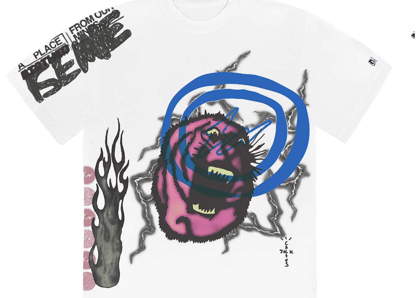 Travis Scott Cactus Jack For Fragment Sunrise Tee White -1