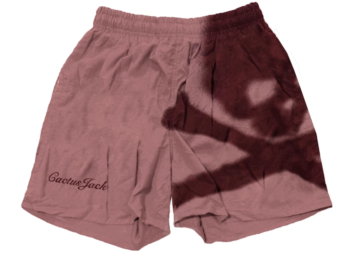 Travis Scott Cactus Jack For Mastermind Skull Shorts Washed Red -1