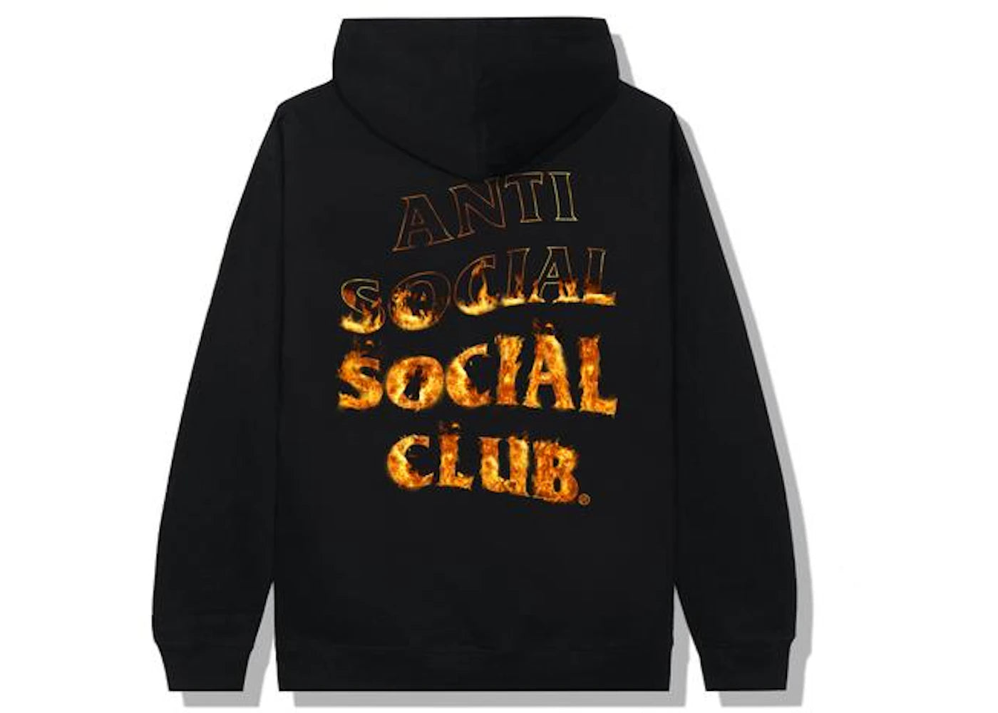 Anti Social Social Club A Fire Inside Flame Hoodie Black -1