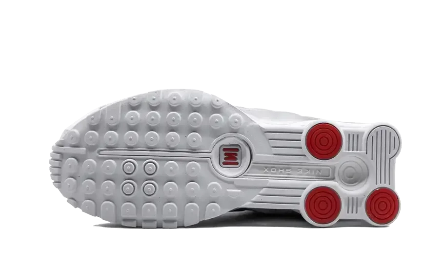 Nike Shox R4 White Metallic Silver