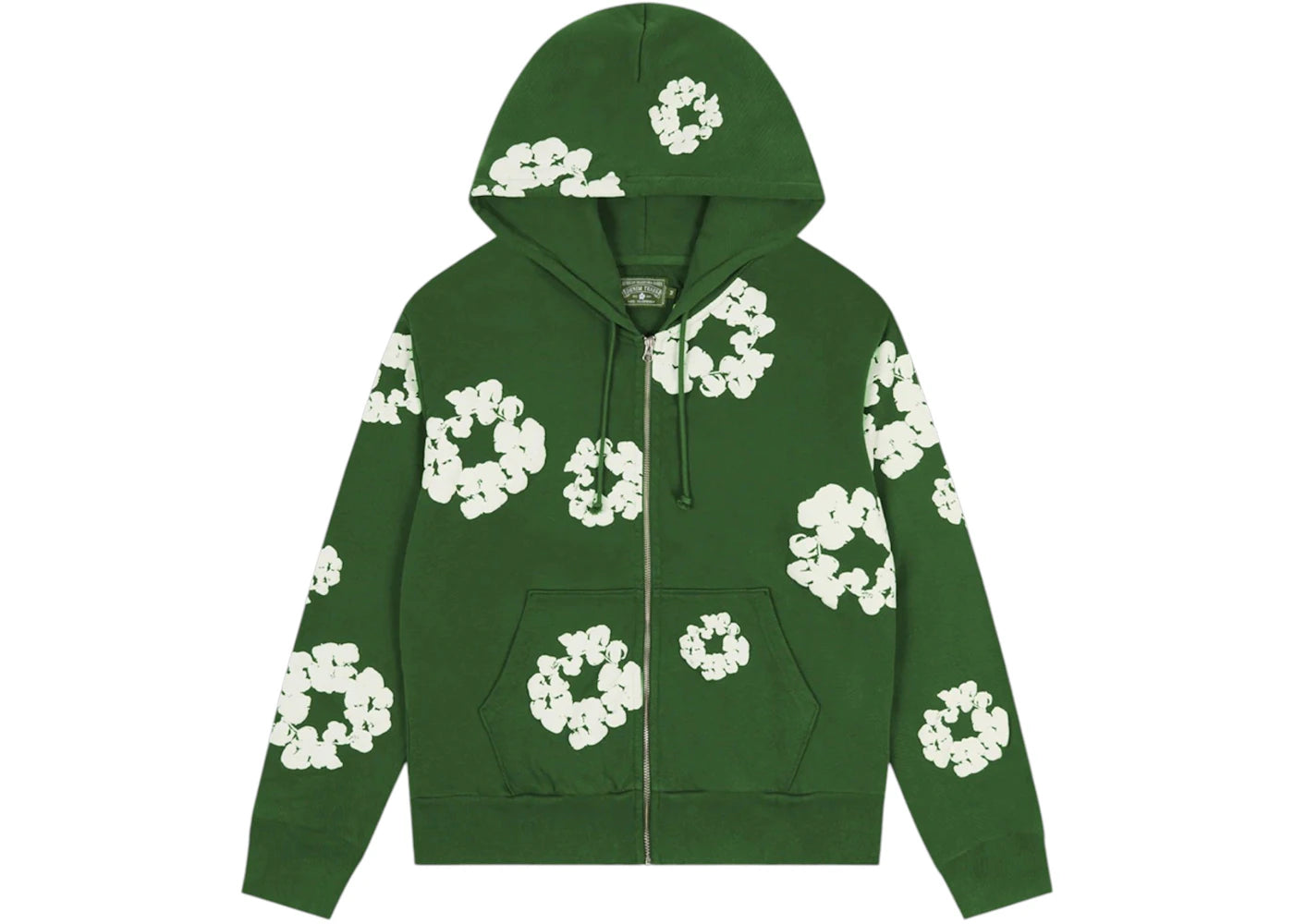 Denim Tears Cotton Wreath Zip Hoodie Green -1