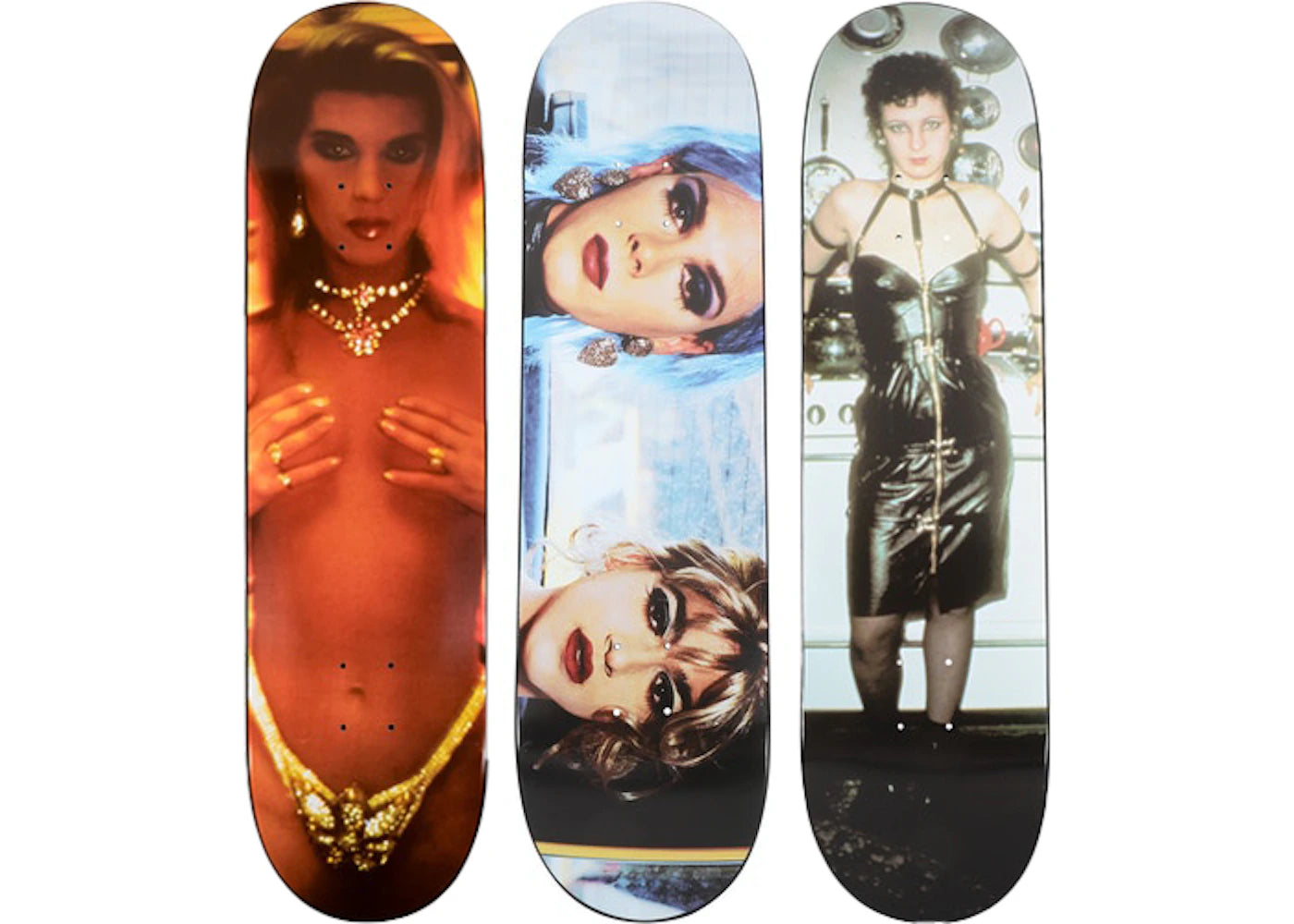 Supreme Nan Goldin Kim in Rhinestones & Misty Paulette & Nan as a Dominatrix Skateboard Deck Multi Set -1