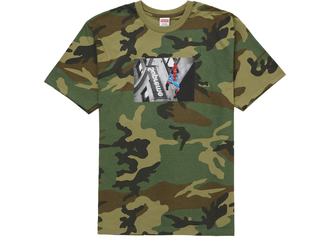 Supreme Spider-Man Tee Woodland Camo -1