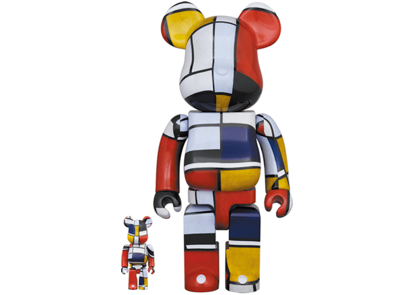 Bearbrick Piet Mondrian 100% & 400% Set Multi -1