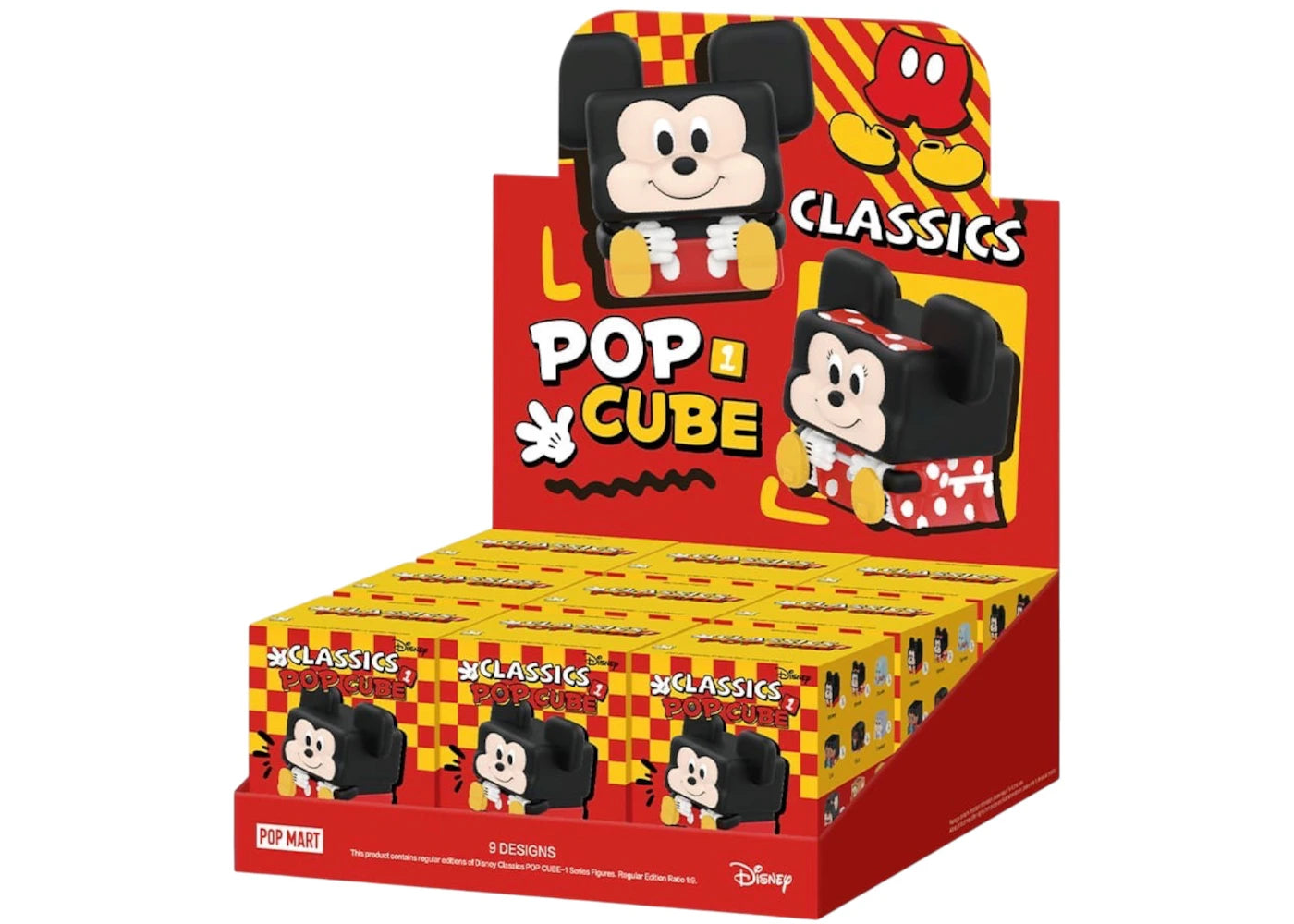 Pop Mart Disney Classics POP CUBE-1 Series Figures Sealed Case (9 Blind Box) -1