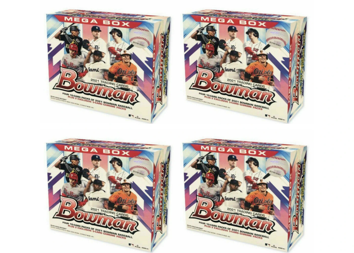 2021 Bowman Baseball Mega Box 4x Lot -1