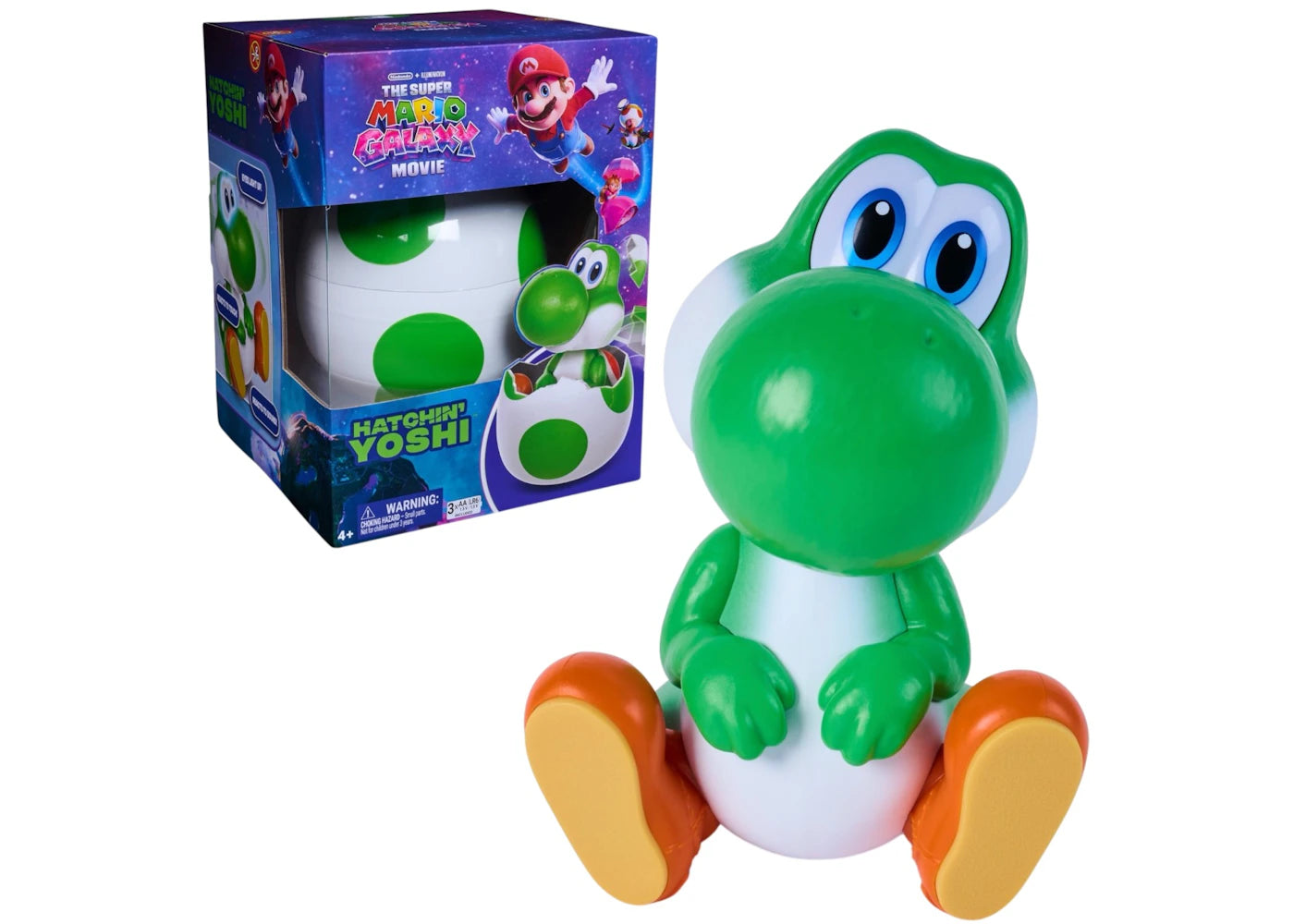Nintendo Super Mario Galaxy Movie Deluxe Interactive Yoshi Figure -1
