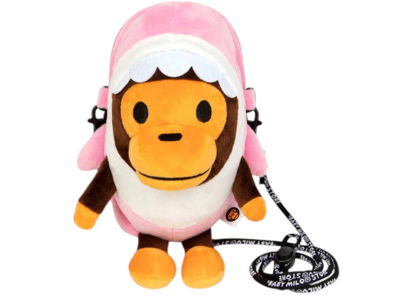 BAPE Baby Milo Plush Mobile Bag Pale Pink -1