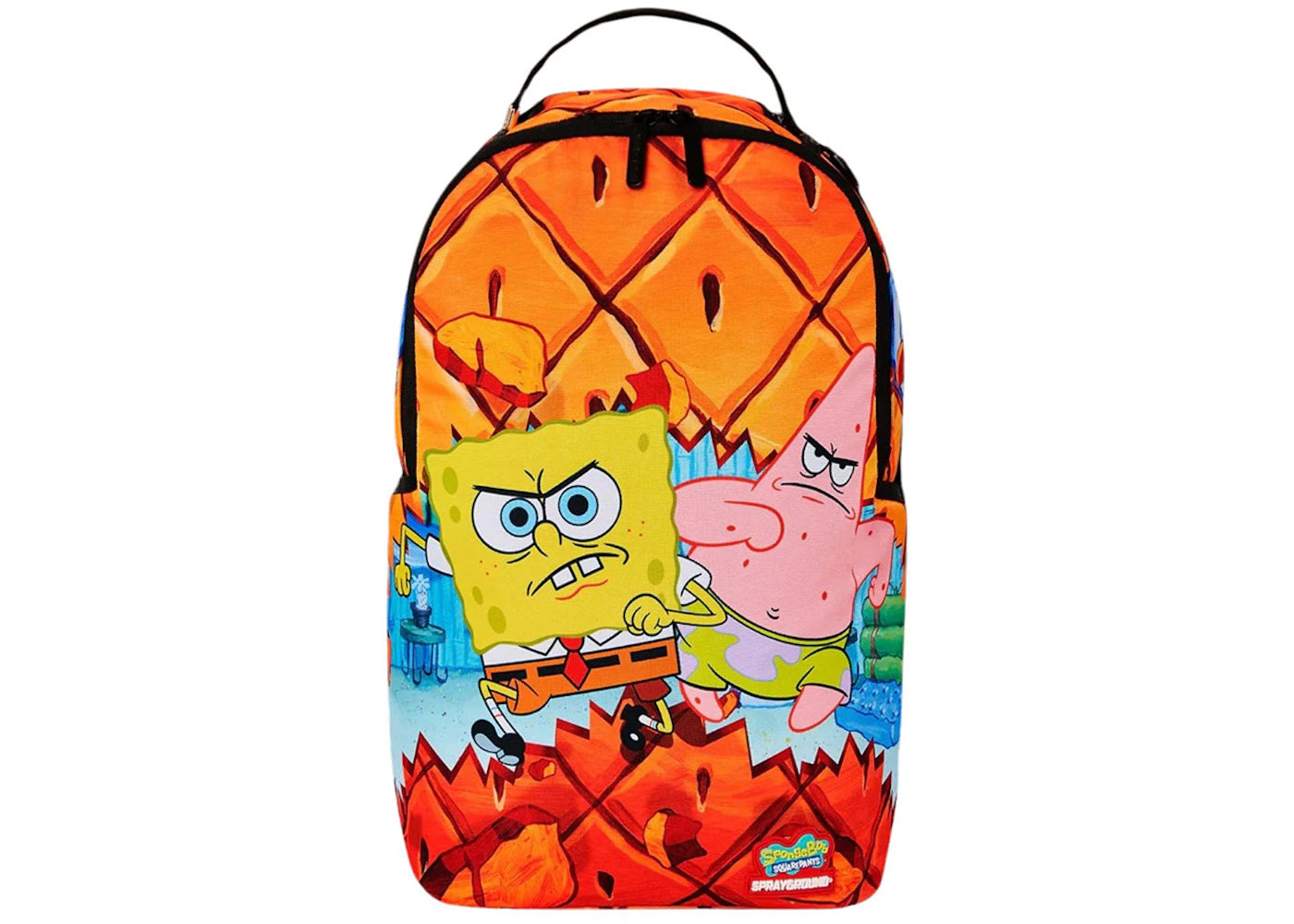 Sprayground x SpongeBob Don't Mess With SpongeBob (DLXSR) Backpack Orange -1
