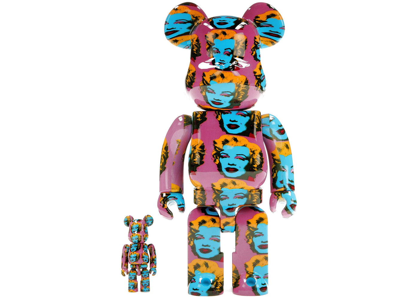 Bearbrick Andy Warhol Marilyn Monroe #2 100% & 400% Set -1