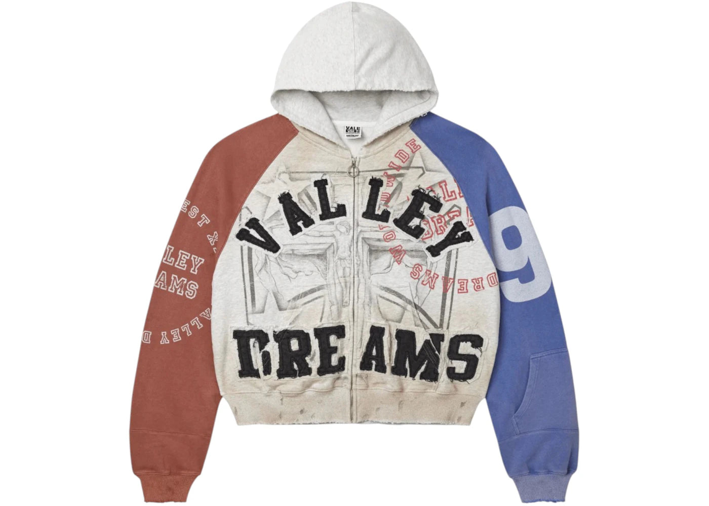 Vale Forever Patriot Chop and Screw Zip Up Hoodie Grey -1