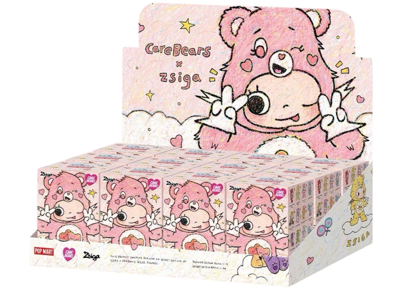 Pop Mart Zsiga x Care Bears Series Figures Sealed Case (12 Blind Boxes) -1