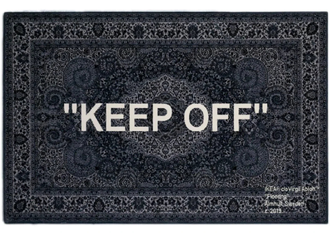 Virgil Abloh x IKEA "KEEP OFF" Rug 200x300 CM Grey/White -1