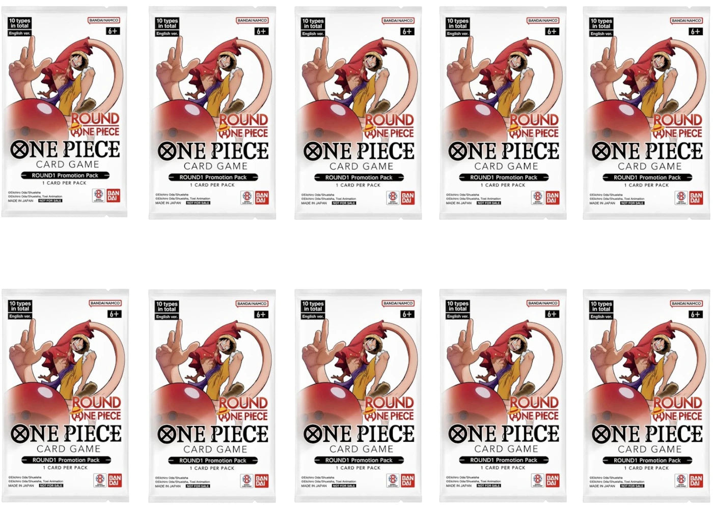 2026 One Piece x Round 1 Promotional Pack 10x Lot -1