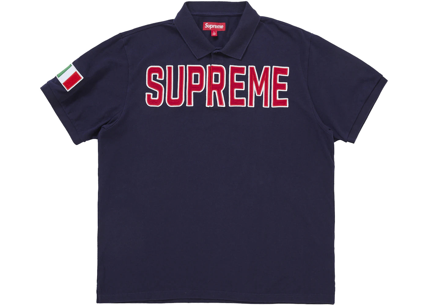 Supreme Twill Appliqué Polo Navy -1