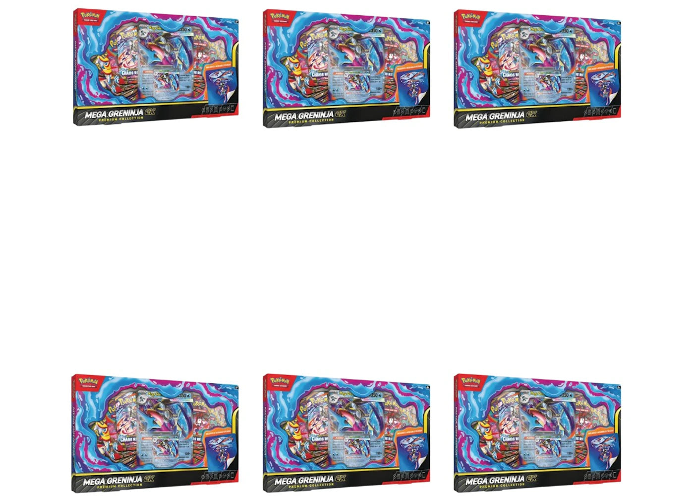 2026 Pokémon Mega Evolution Mega Greninja Ex Premium Collection 6x Lot -1