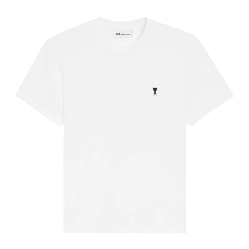 T-shirt Blanc Ami De Coeur Noir en Coton -1