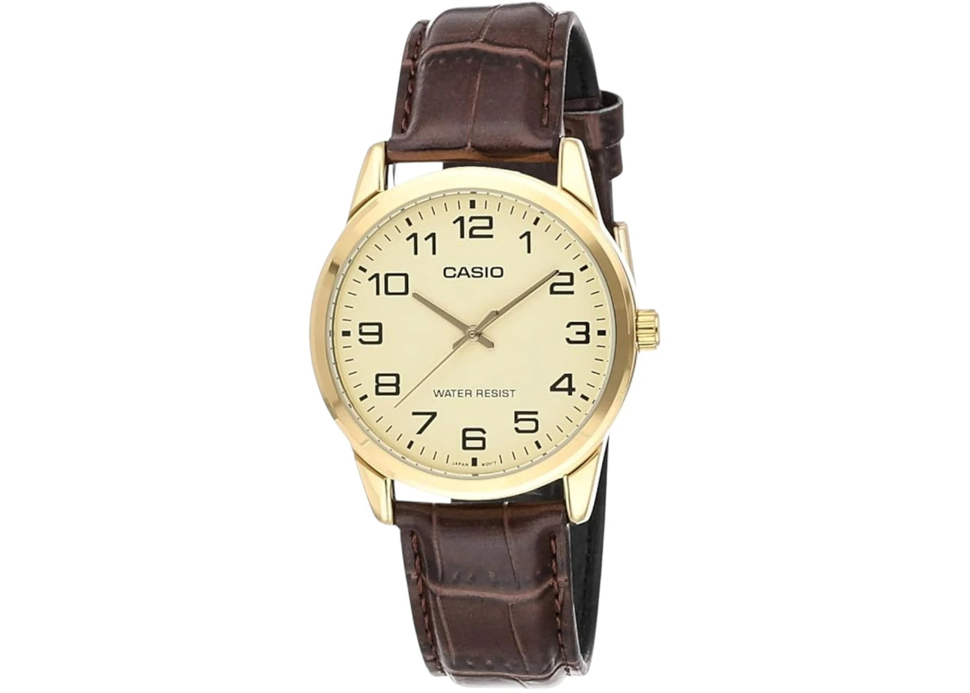 Casio Men’s Gold Analog Watch with Gold Dial MTP-V001GL-9B -1