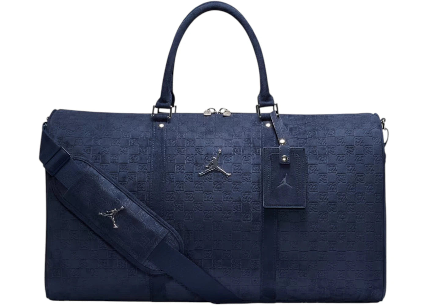 Nike Jordan Suede Monogram 40L Duffel Midnight Navy -1