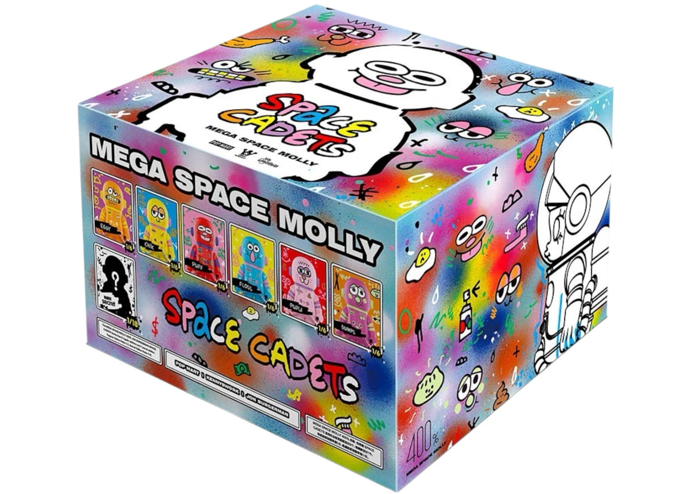 Pop Mart Mega Space Molly 400% Jon Burgerman Space Cadets Sealed Case (6 Blind Box) -1